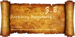 Zorkóczy Bernadett névjegykártya